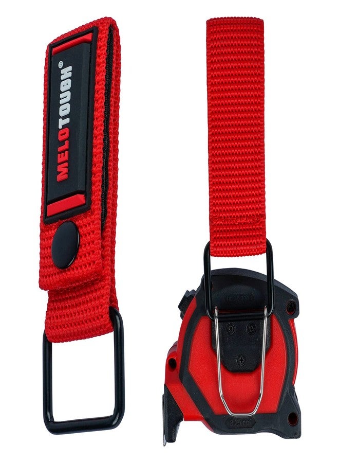 MELOTOUGH Measuring Tape Holder Tape Measure Holder Drill Impact Tool Holster for Tape Measure, Drills, Clipped Tools (2pcs Red) - Image 1