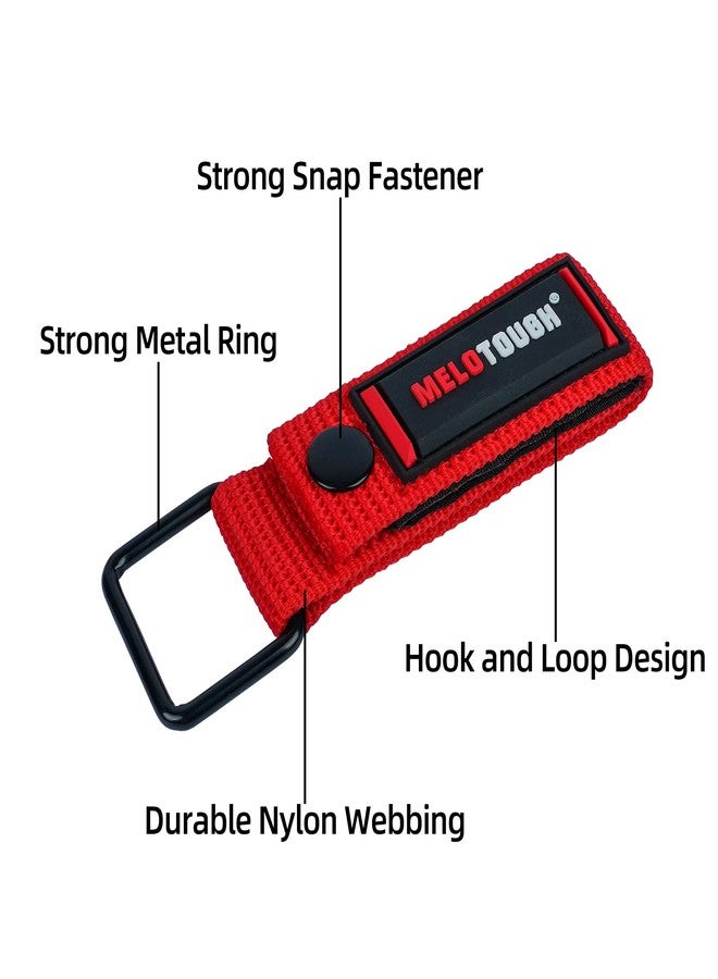 MELOTOUGH Measuring Tape Holder Tape Measure Holder Drill Impact Tool Holster for Tape Measure, Drills, Clipped Tools (2pcs Red) - Image 2