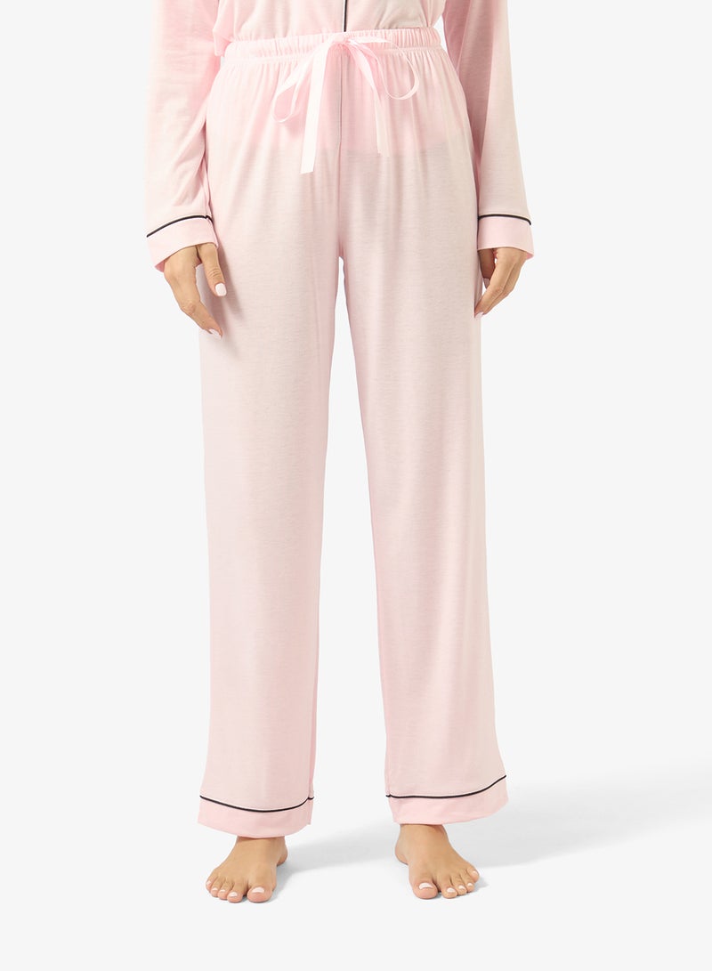 Ginger Soft Touch Button Up Shirt & Pyjama Coord Set - Image 4