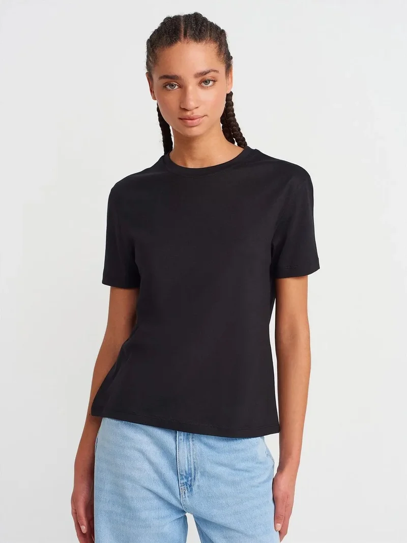 Dilvin DILVIN Women's Cotton Modal Crew Neck T-Shirt