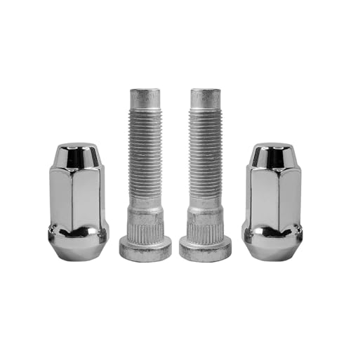Mysttoo 1/2-20 Chrome Wheel Lug Stud Nut Set Compatible with 1984-2019 Ford Edge Bronco II Explorer Taurus Flex; 2007-18 Lincoln MKX MKS MKT (4PCS) - Image 1