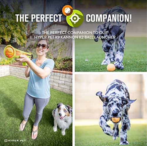 Hyper Pet MINI Tennis Balls for Dogs Safe Dog Toys & Tennis Balls for Exercise, Training, Hyper Pet K9 Kannon Dog Ball Launcher) Bright Colored Interactive Orange Pack of 4 - Image 5
