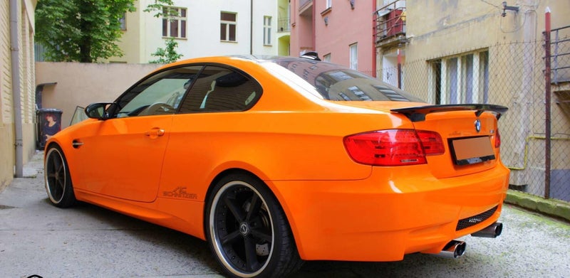 HOME13™ Orange Glossy Vinyl Wrap Sheet for Car & Bike Self Adhesive Vinyl Wrap Sticker and Decal Roll Film for Auto Car Vehicle and Motorcycle (12x48 Inch Pack of 2, Orange Glossy) - Image 2