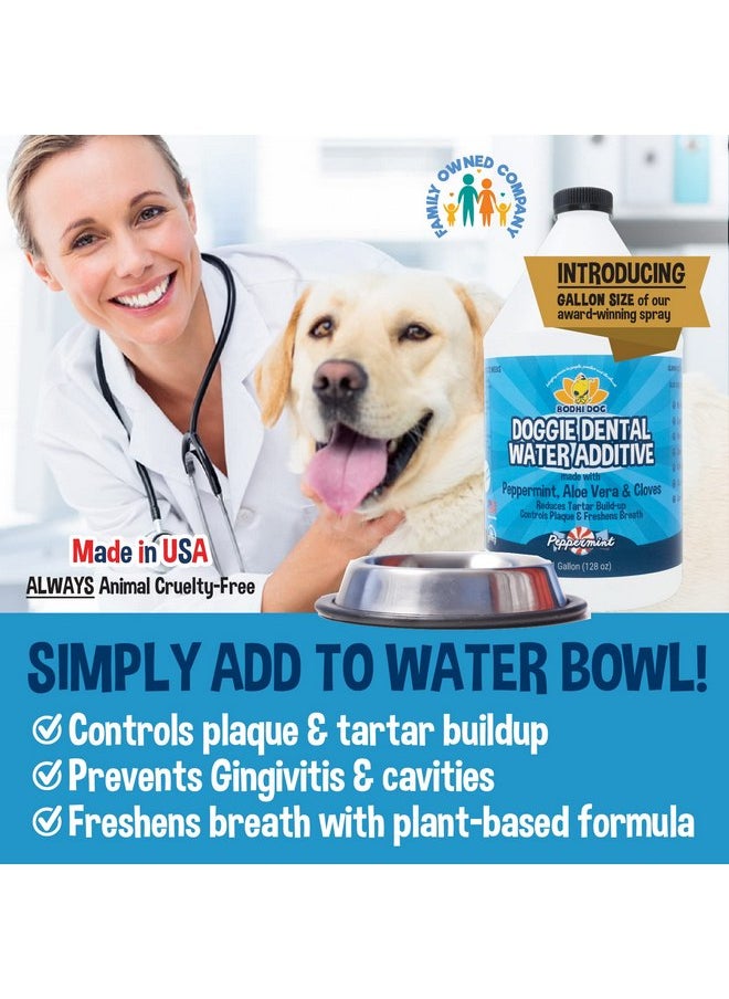 Bodhi Dog - New Peppermint Fresh Breath Dental Water Additive for Dogs and Pets | Teeth, Breath, and Healthy Gums | Tartar Cleaning, Plaque Remover & Fresh Drinking Oral Care Cleaner No Brush Required (128oz) - Image 1