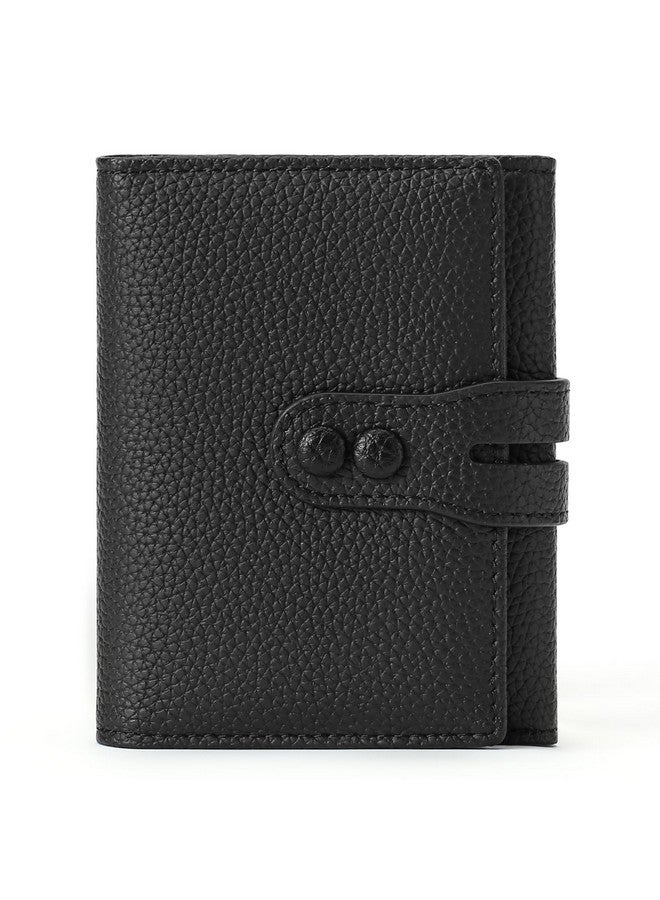 سينديفن محفظة نسائية صغيرة من الجلد بثلاث طيات وحامل بطاقات مزود بتقنية حجب تحديد الهوية بموجات الراديو مع جيب للعملات المعدنية بسحاب - Image 1