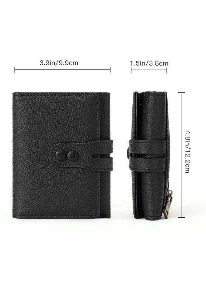 سينديفن محفظة نسائية صغيرة من الجلد بثلاث طيات وحامل بطاقات مزود بتقنية حجب تحديد الهوية بموجات الراديو مع جيب للعملات المعدنية بسحاب - Image 4