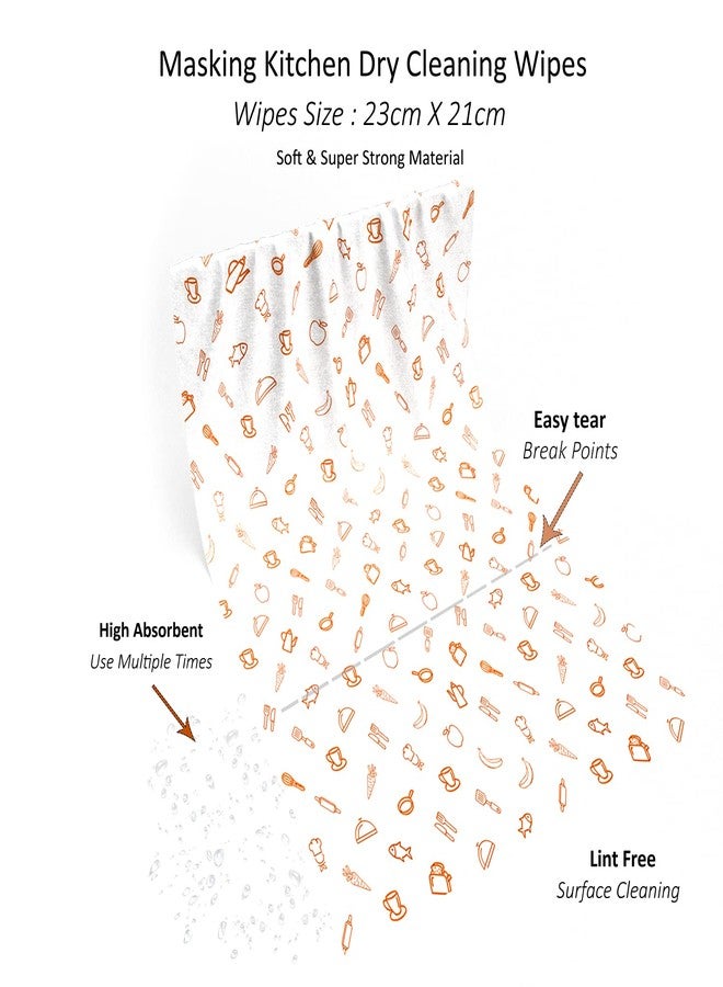 ماسكنغ مناديل ورقية للمطبخ من ماسكينج، 3 لفات، للتنظيف الجاف والاستخدام في المطبخ، 50 لفة لكل لفة، متعددة الألوان - Image 2