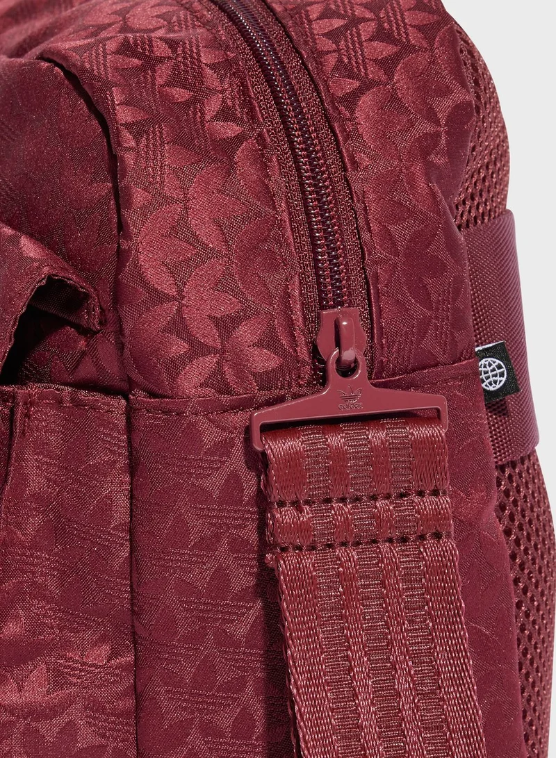 adidas Originals Trefoil Jacquard Monogram Oversized Waistbag