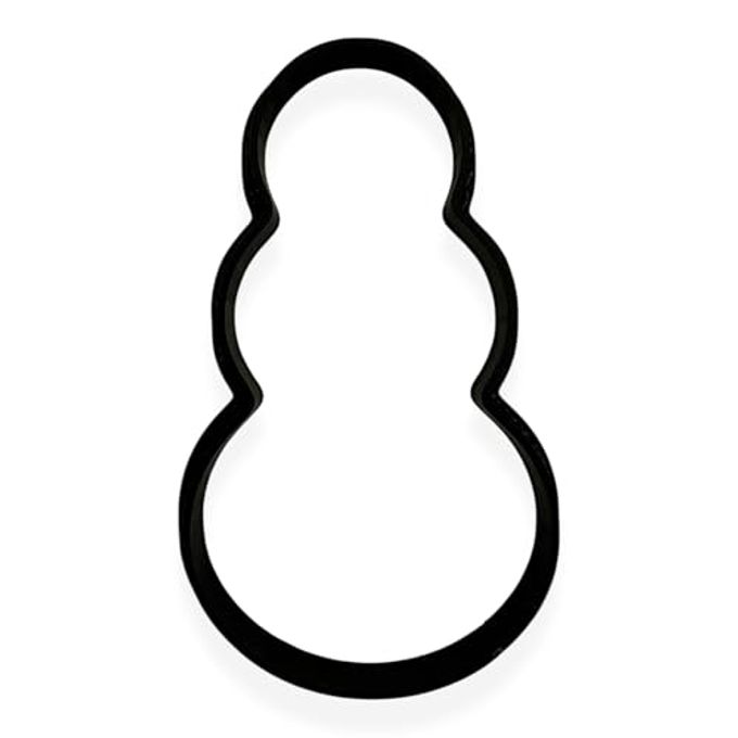 Snowman Cookie Cutter with Easy Push Design (4 inch)