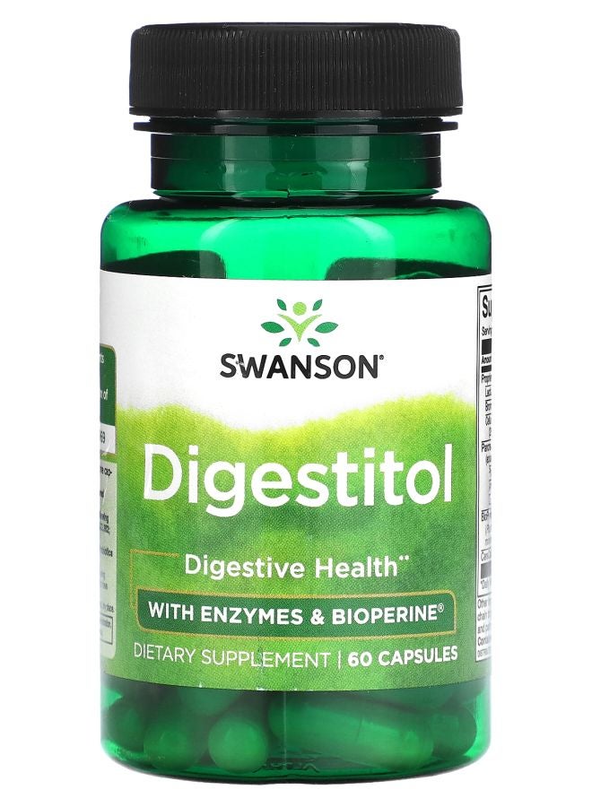 SWANSON Digestitol with Enzymes & Bioperine 60 Capsules