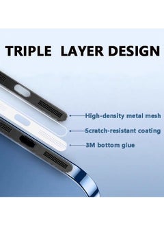 Generic Metal Dust Proof Mesh Sticker for Iphone 15 Models Built-in Protective Speaker and Charging Port Upgraded Adhesive Anti Dust Sticker for Iphone 15/15 Plus/15 Pro/15 Pro Max Silver  - Image 2