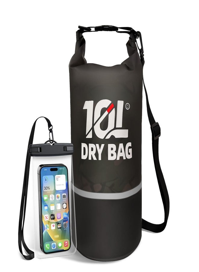 Heliosea Waterproof Dry Bag for Women and Men,10L Roll Top Lightweight Storage Bag Reflective Backpack with Waterproof Phone Pouch Suitable for Travel Swimming Boating Kayaking Paddle Accessories - Image 1