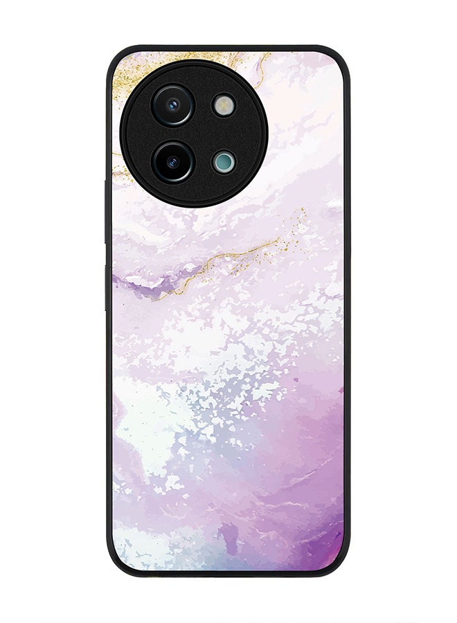 Stylizedd Rugged Black edge case for Vivo Y38 / Vivo Y58 / Vivo Y200i /Vivo T3x, Slim fit Soft Case Flexible Anti Drop TPU Gel Thin Cover - Marble Print Marine - Image 1