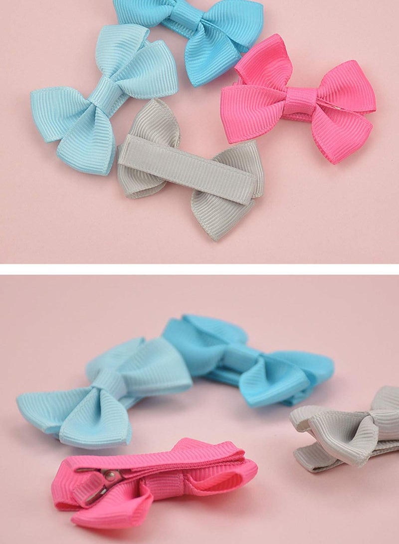 SYOSI Hair Bows 20Pcs Grosgrain Ribbon Baby Girls Barrettes Clip Holders Accessories For Toddler Teens - Image 3