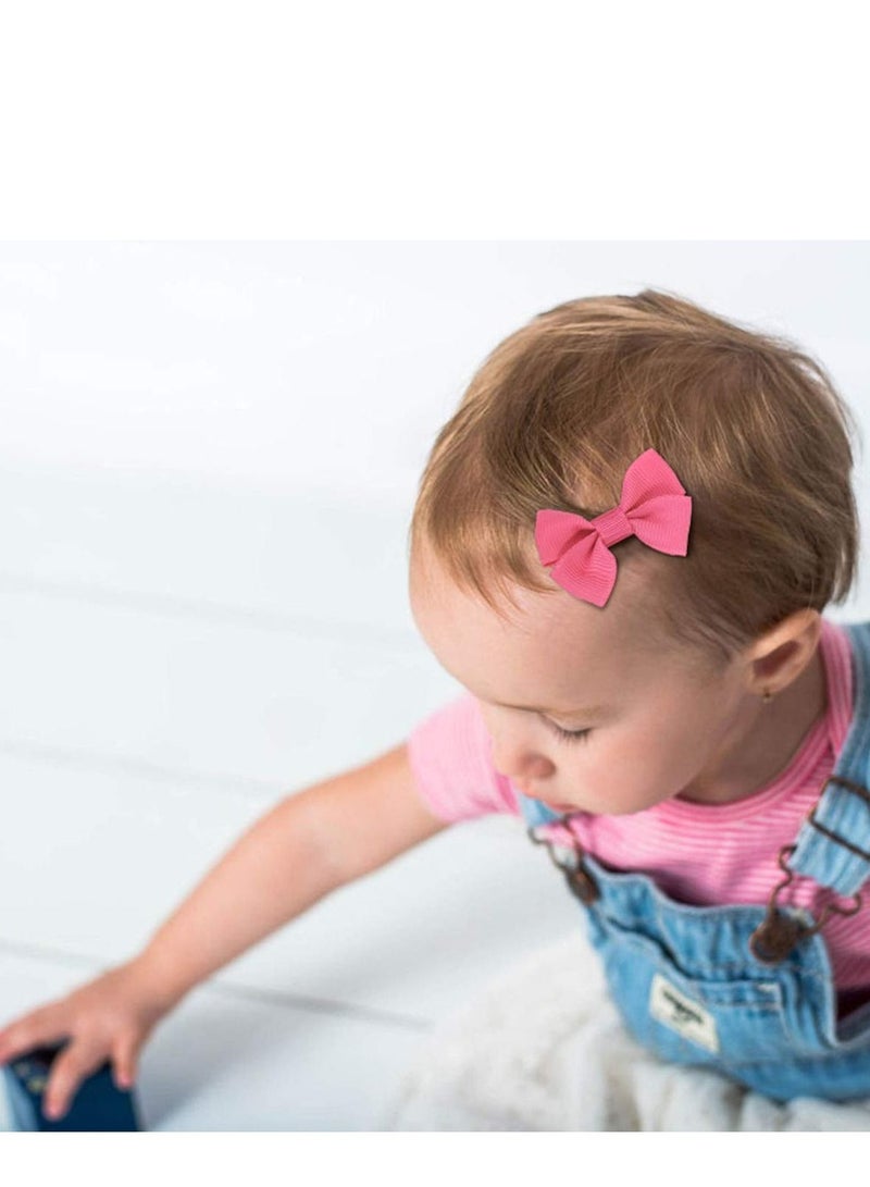 SYOSI Hair Bows 20Pcs Grosgrain Ribbon Baby Girls Barrettes Clip Holders Accessories For Toddler Teens - Image 1