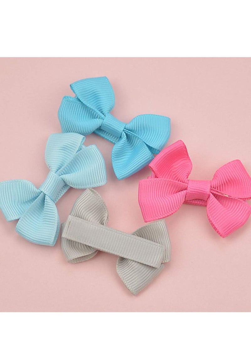 SYOSI Hair Bows 20Pcs Grosgrain Ribbon Baby Girls Barrettes Clip Holders Accessories For Toddler Teens - Image 4