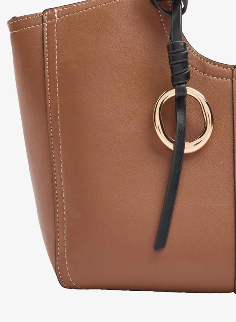 بارفوا حقيبة متسوق مع خياطة M Topstitching وعلاقة