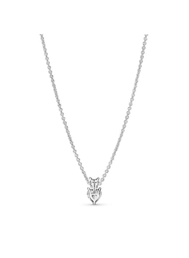 باندورا Heart sterling silver collier with clear cubic zirconia