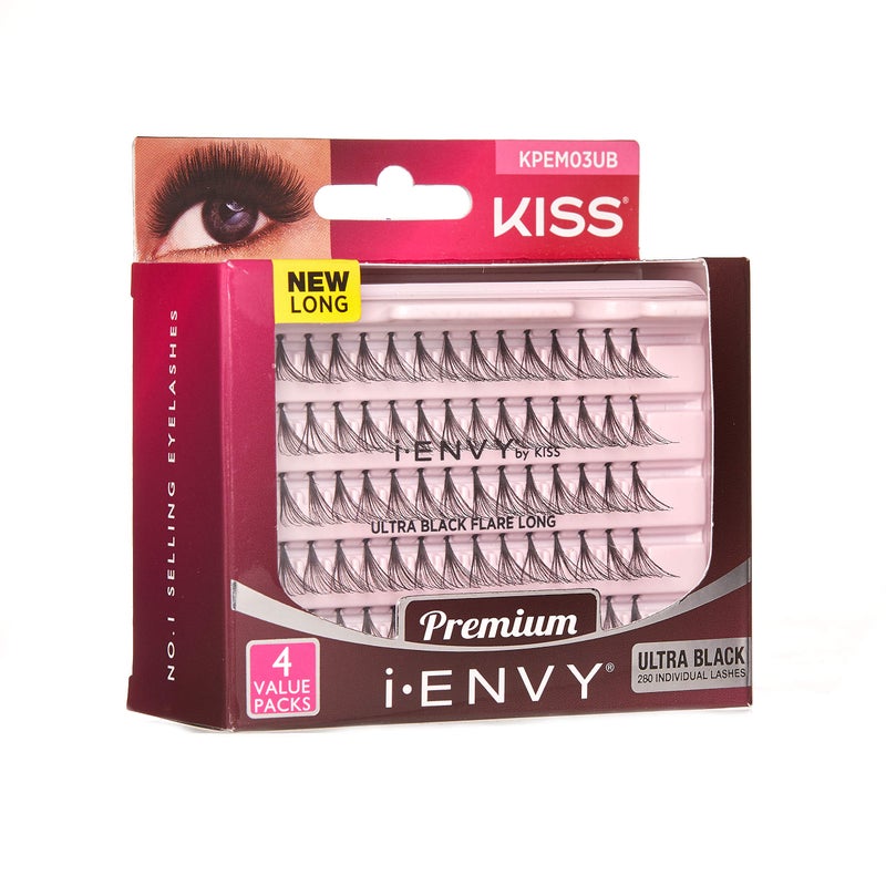 i.Envy iENVY Knotted Individual Lash Ultra Black (Long) 2X Volume 4 Trays Multi Pack 280 Lashes Voluminous Glamorous Look - Image 2