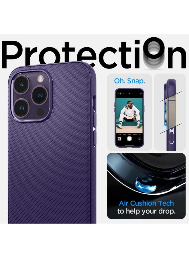 Color Fans Mag Armor MagFit Designed for iPhone 14 Pro Case Military-Grade Protection Compatible with MagSafe - Deep Purple - Image 2
