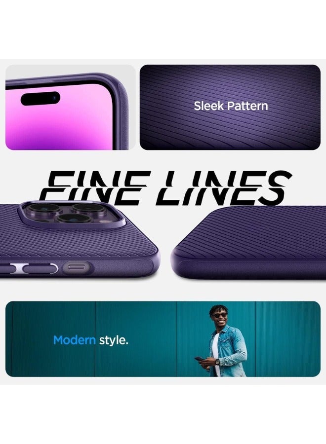 Color Fans Mag Armor MagFit Designed for iPhone 14 Pro Case Military-Grade Protection Compatible with MagSafe - Deep Purple - Image 4