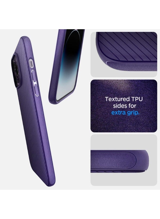 Color Fans Mag Armor MagFit Designed for iPhone 14 Pro Case Military-Grade Protection Compatible with MagSafe - Deep Purple - Image 5