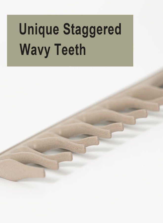 RHOS Large Wide Tooth Comb for Curls, Detangling Comb for Wet Curly Hair (Light Grey) - Image 2