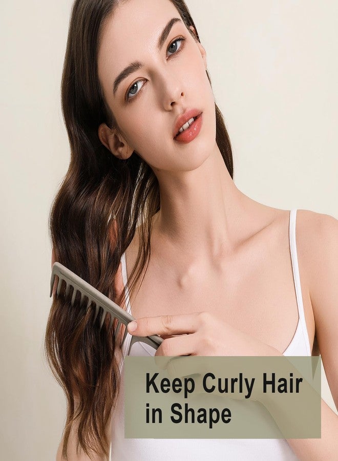 RHOS Large Wide Tooth Comb for Curls, Detangling Comb for Wet Curly Hair (Light Grey) - Image 5