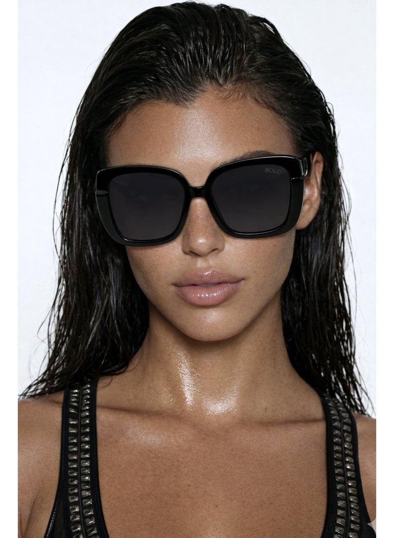 BOLD Riva Square Sunglasses For Woman - Brown - Image 3