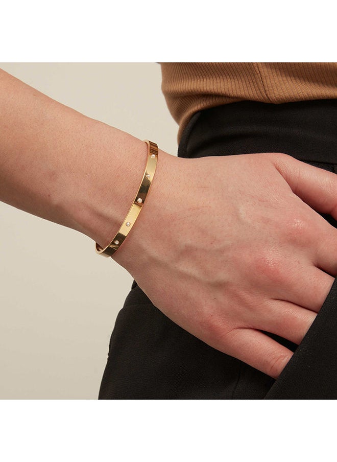 ORELIA LONDON - Pearl Multi Stone Bangle - Image 1