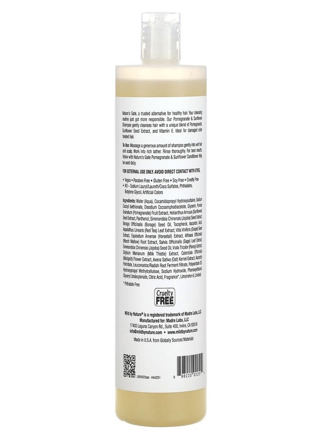 Nature's Gate Mild By Nature (Nature's Gate), Pomegranate & Sunflower Shampoo for Color-Treated Hair, 16 fl oz (473 ml) - Image 2