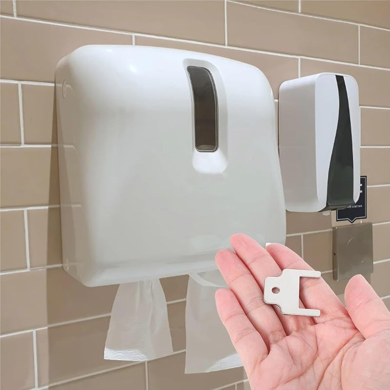 Toilet Paper Dispenser Key Set 8pcs Portable Metal Opening Tool for Public Restroom Maintenance - Image 5