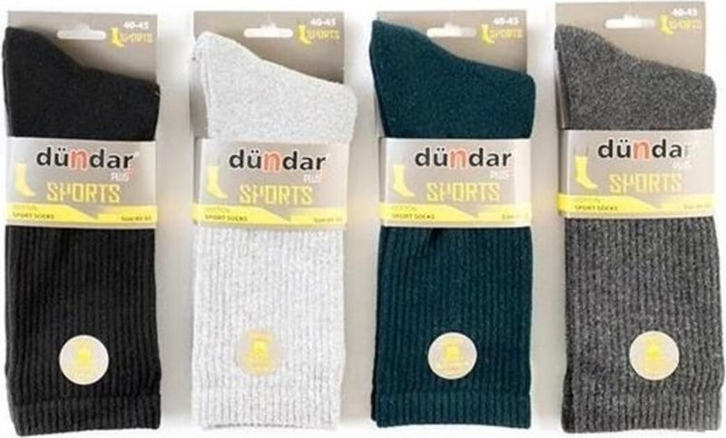 Dündar Çorap Dundar Socks Plus Men's Towel Tennis Sports 6-Piece 7101