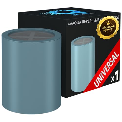 weAQUA Heavy Duty NO BS Shower Filter Replacement Cartridge 1 Pack 99 Removal of Hard Water Chlorine Heavy Metals Fluoride Universal Fit High Output Teal - Image 1