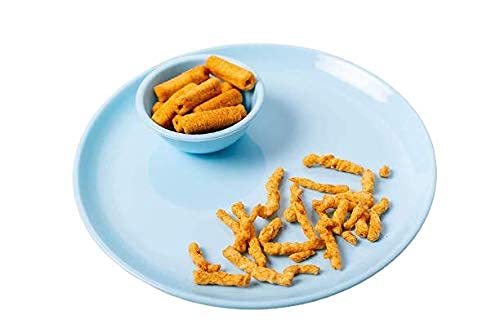 Everbuy Microwave Safe Polypropylene12 Pcs Dinner Set Round 6 Dinner Plates & 6 Bowls. (Blue) - Image 5