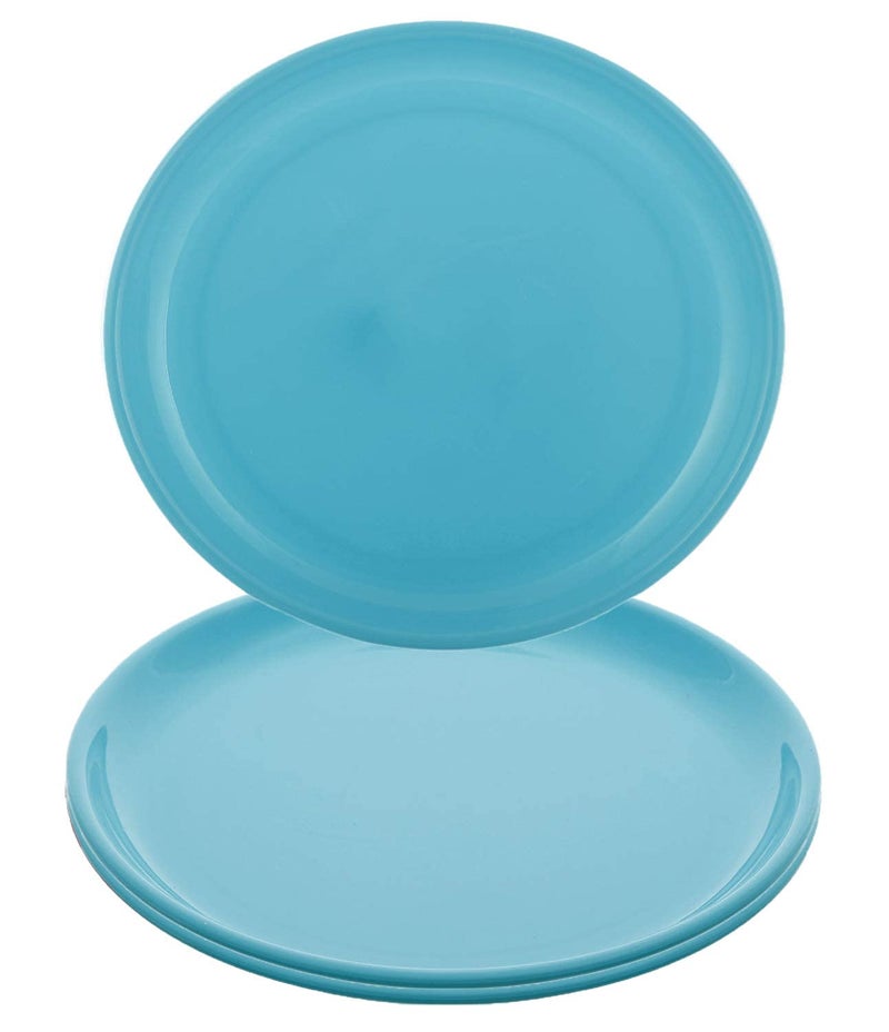 Everbuy Microwave Safe Dinner Ware Full Plate - Set of 6 Pieces (Blue) - Image 3