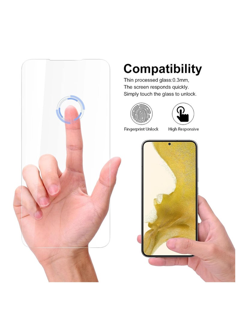 DUSALA Compatible with Galaxy S22 5G Screen Protector UV, UV Lamp  Clear Curved Edge Tempered Glass for Samsung Galaxy - Image 3