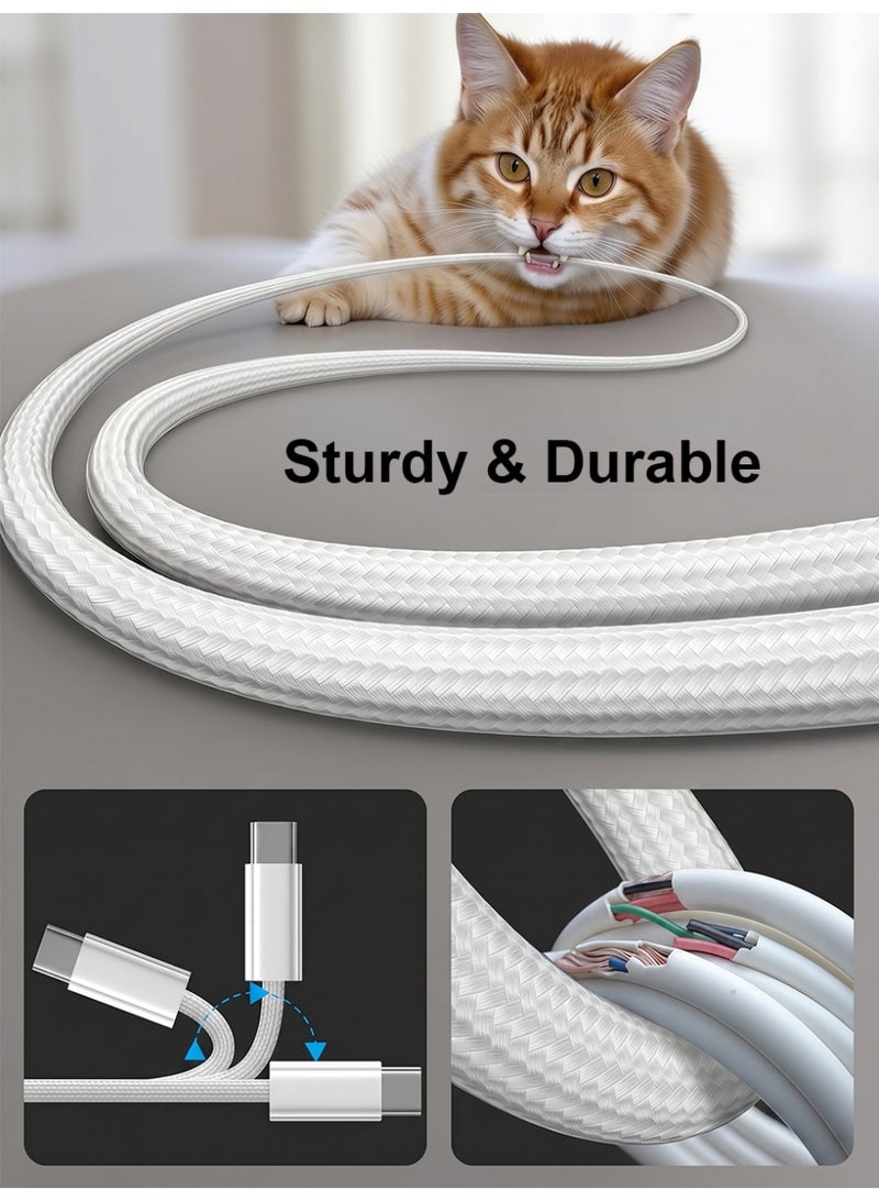 AMIJOY 240W USB C to USB C Cable 2M, Type C to Type C Fast Charging Cable Braided 48V 5A PD 3.1 for iPhone 17/16/15 Series, MacBook Pro Air M4 M3 M2 M1, iPad Pro, Samsung Galaxy S26/S25/S24 Series, Dell XPS - Image 5