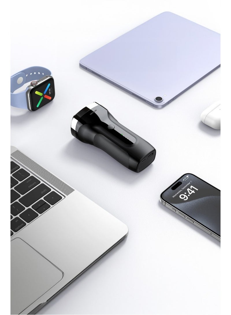 GREEN LION Pure Fragrance and Bakhour for Car and for Home/Office Incense Burner / Fast Charger 8000mAh Power Bank / Large Capacity Bukhour  / Auto Shut-Off / LED Indicator - Black - Image 4