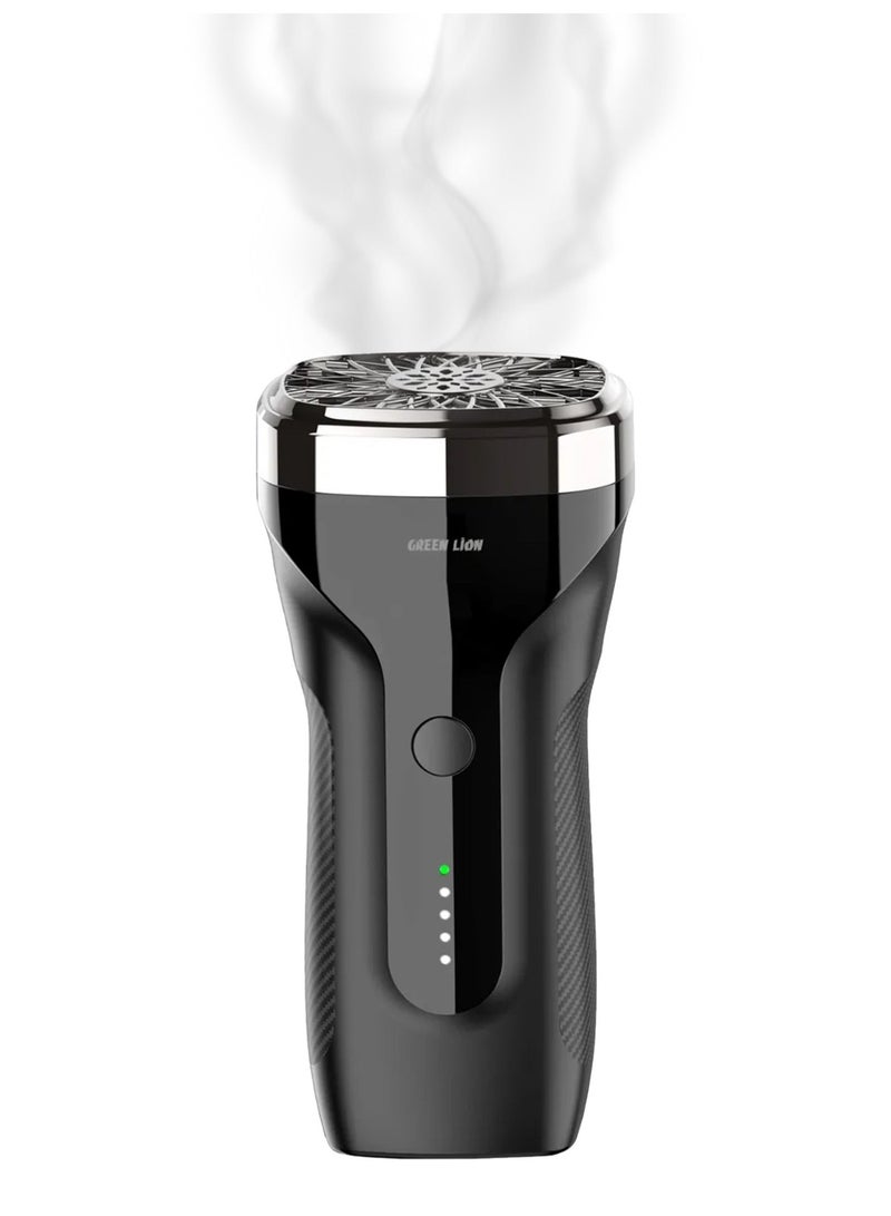 GREEN LION Pure Fragrance and Bakhour Incense Burner with 8000mAh Power Bank, Fast Charging, LED Indicator, 90 Sec Auto-Off, Type-C & USB-A Ports, for Car and for Home/Office - Black - Image 1