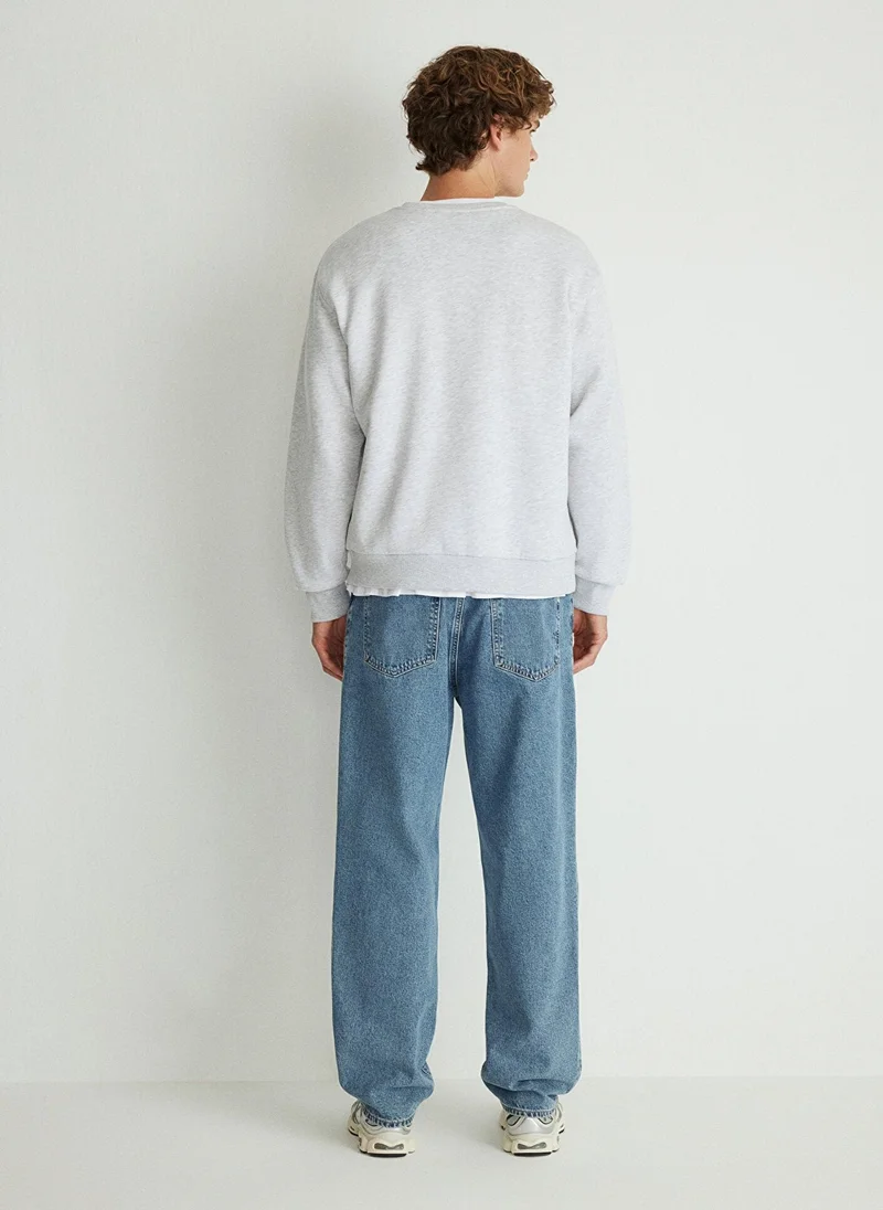 MAVI Mavi Logo Printed Grey Sweatshirt
