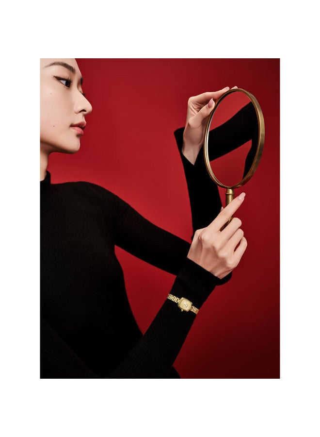 Fiyta City Series Little Gold Watch "xiao Long Nu" Quartz Watch With 12 Diamond Inlays Festival Gift For Women - Image 3