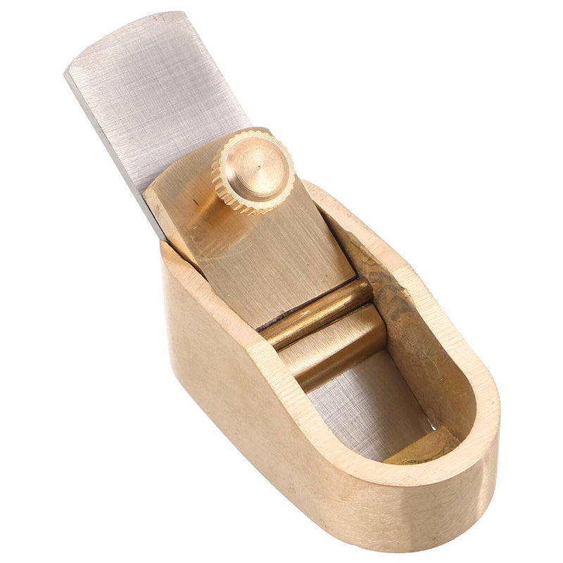 Brass Violin Thumb Planer 18mm Mini Woodworking Precision Hand Tool - Image 2