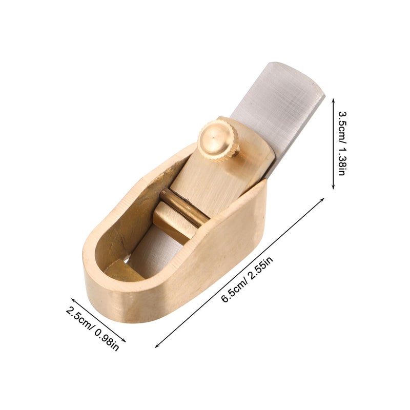 Brass Violin Thumb Planer 18mm Mini Woodworking Precision Hand Tool - Image 3