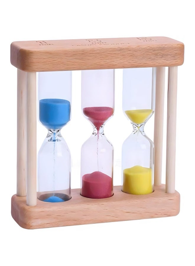 Hourglass Timer, Creative 1, 3, 5 Minute Wooden Sand Glass Hourglass Timer, Time Management Tools for Classroom, Mini Sand Clock Timer Small Table Decoration for Home Kitchen Office - Image 1