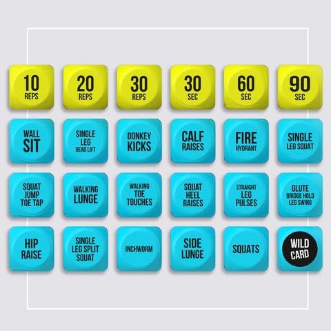 Skywin-Exercise Dice, Fun Workout Dice for Solo or Group Classes, 6-Sided Foam Fitness Dice Great Dynamic Exercise Equipment (Blue) - Image 2