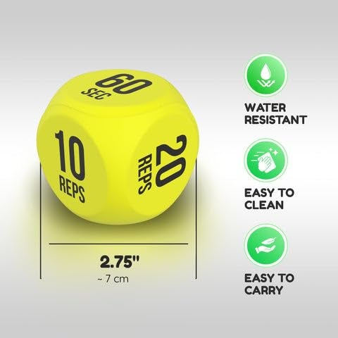 Skywin-Exercise Dice, Fun Workout Dice for Solo or Group Classes, 6-Sided Foam Fitness Dice Great Dynamic Exercise Equipment (Blue) - Image 4