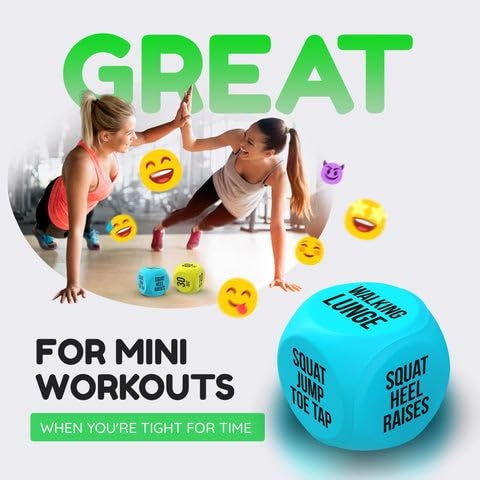 Skywin-Exercise Dice, Fun Workout Dice for Solo or Group Classes, 6-Sided Foam Fitness Dice Great Dynamic Exercise Equipment (Blue) - Image 5