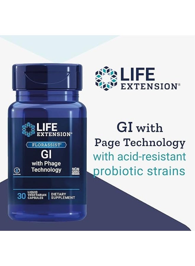Life Extension, Florassist® Probiotic, GI with Phage Technology, 30 Liquid Vegetarian Capsules - Image 2