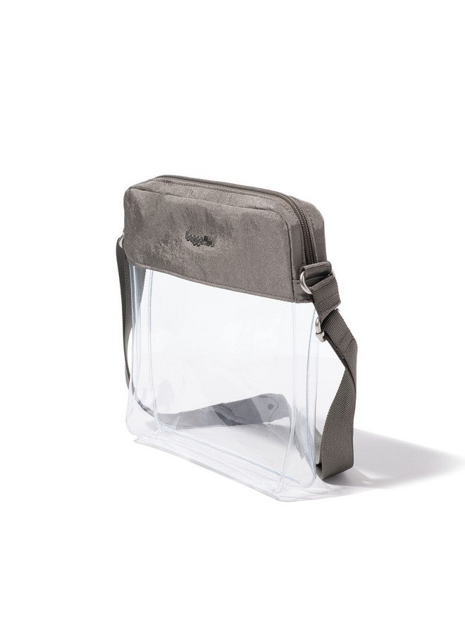 Baggallini Womens Clear Stadium Crossbody Sterling Shimmer - Image 2